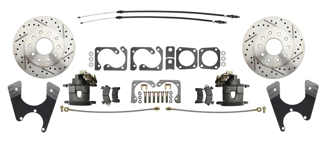 Fits 1967-69 Camaro 10_12 Bolt Disc Brake w_E-Brake & Slotted Rotor DBK1012SLX